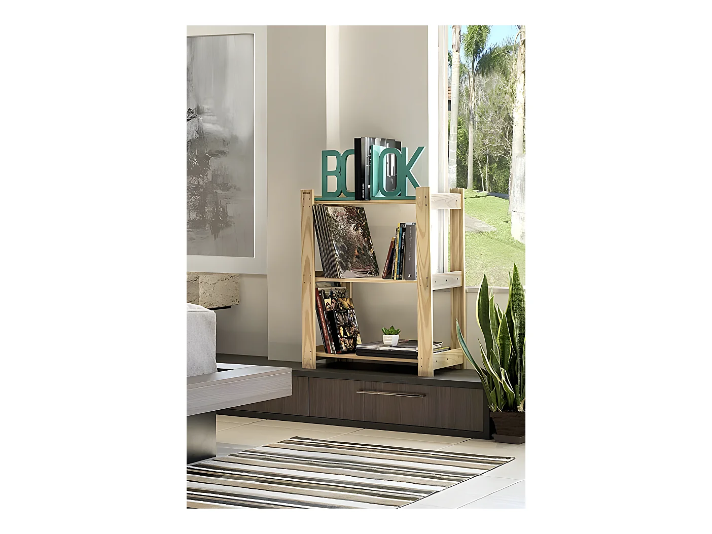 Estantería de Madera con Varios Niveles para Almacenaje (3 Baldas) - Venprodin