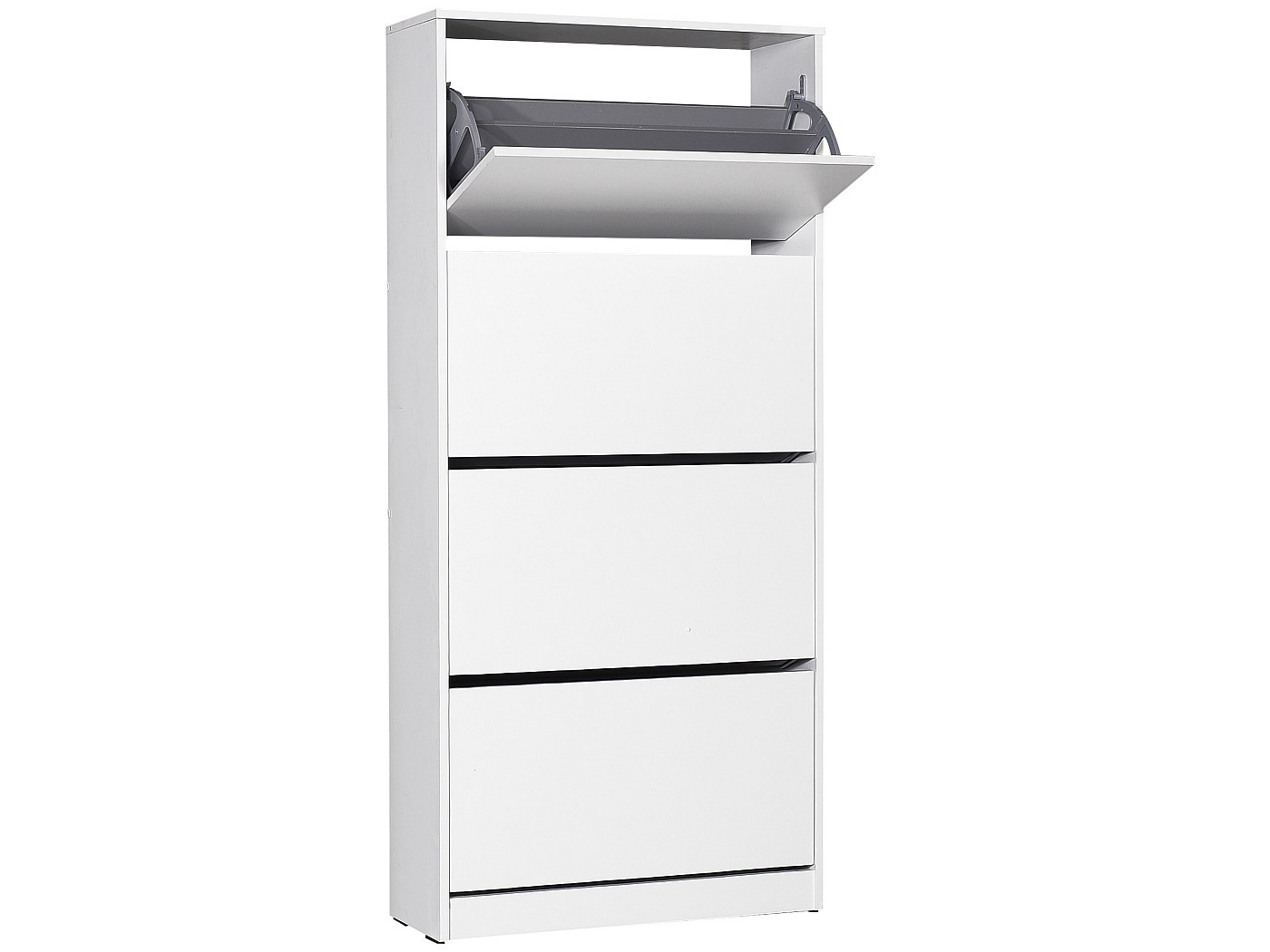 Meuble à Chaussures 4 Portes + Tiroir – 120 Cm – Rangement Moderne Pour Entrée Ou Couloir