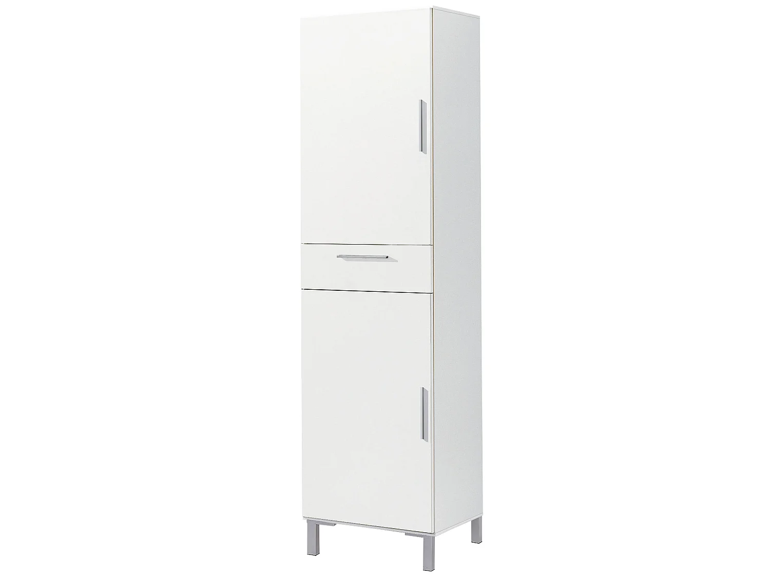 Accueil Armoire 2 Portes 1 Tiroir 188X41X35Cm Blanc - Venprodin