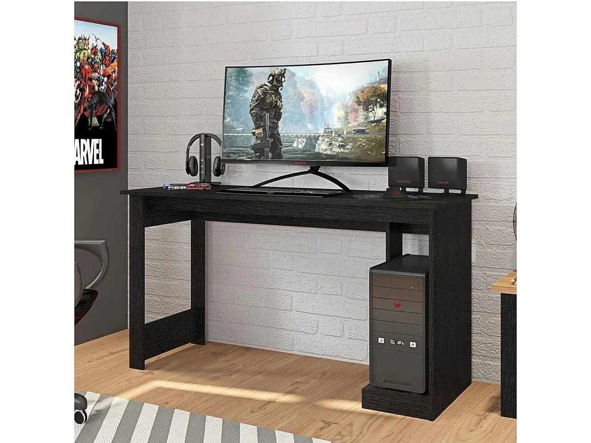 Mesa Ordenador Nevada 75X136X54CmNegro - Venprodin