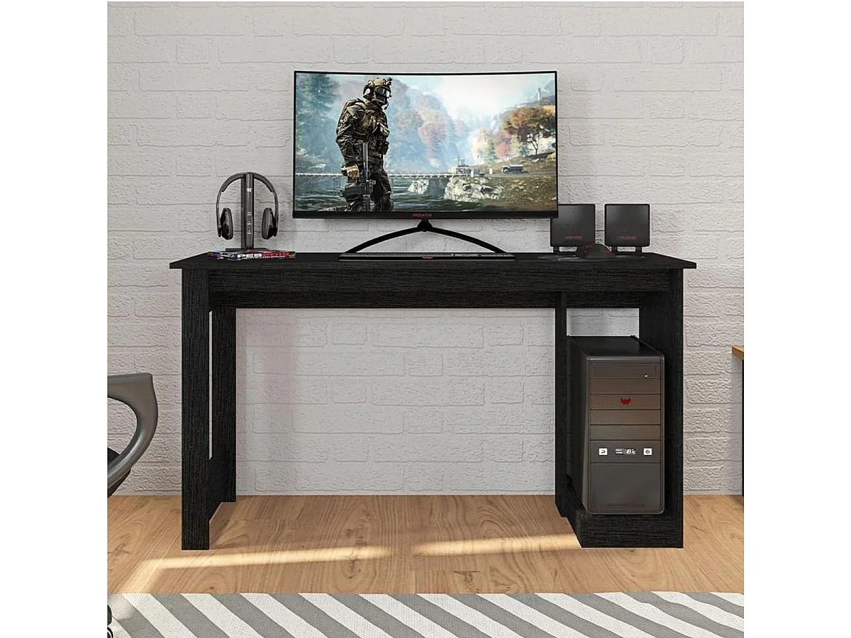 Mesa Ordenador Nevada 75X136X54CmNegro - Venprodin