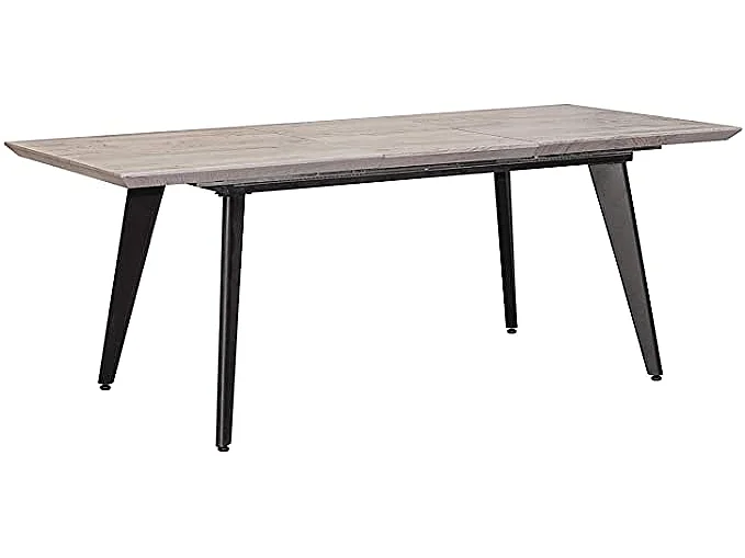 Mesa de jantar extensível moderna (cinza ártico)