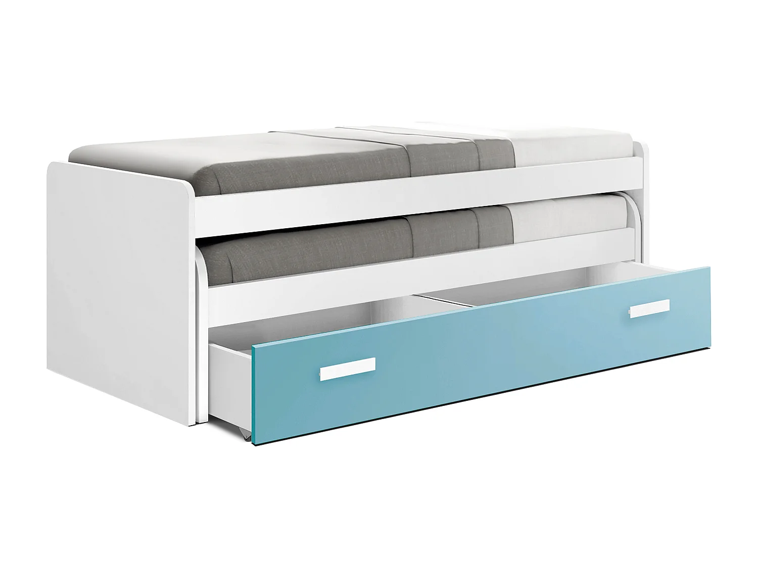 Cama Compacta - 90 Cm 73X201X100Cm - Branco-Caribe