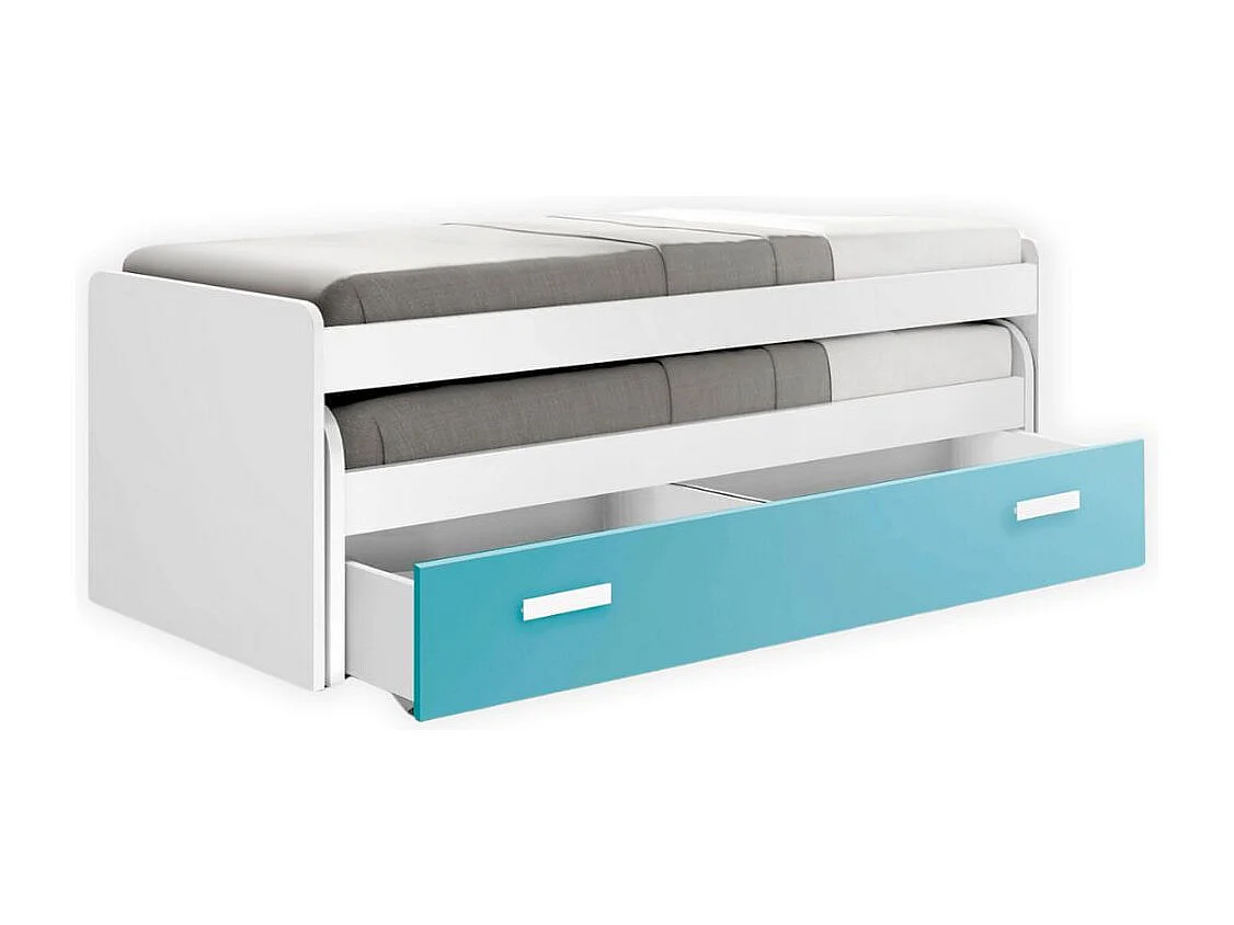 Cama Compacta - 90 Cm 73X201X100Cm - Branco-Caribe