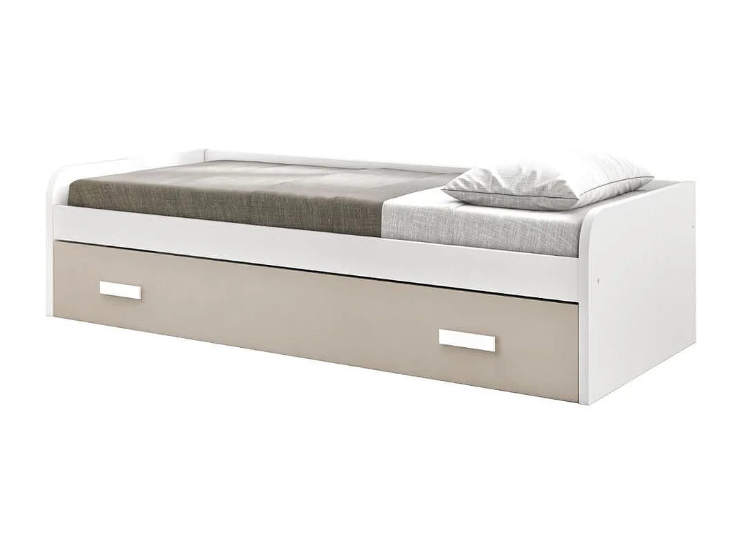 Lit Nid 105 Cm 54X201X113Cm Blanc-Cappuccino