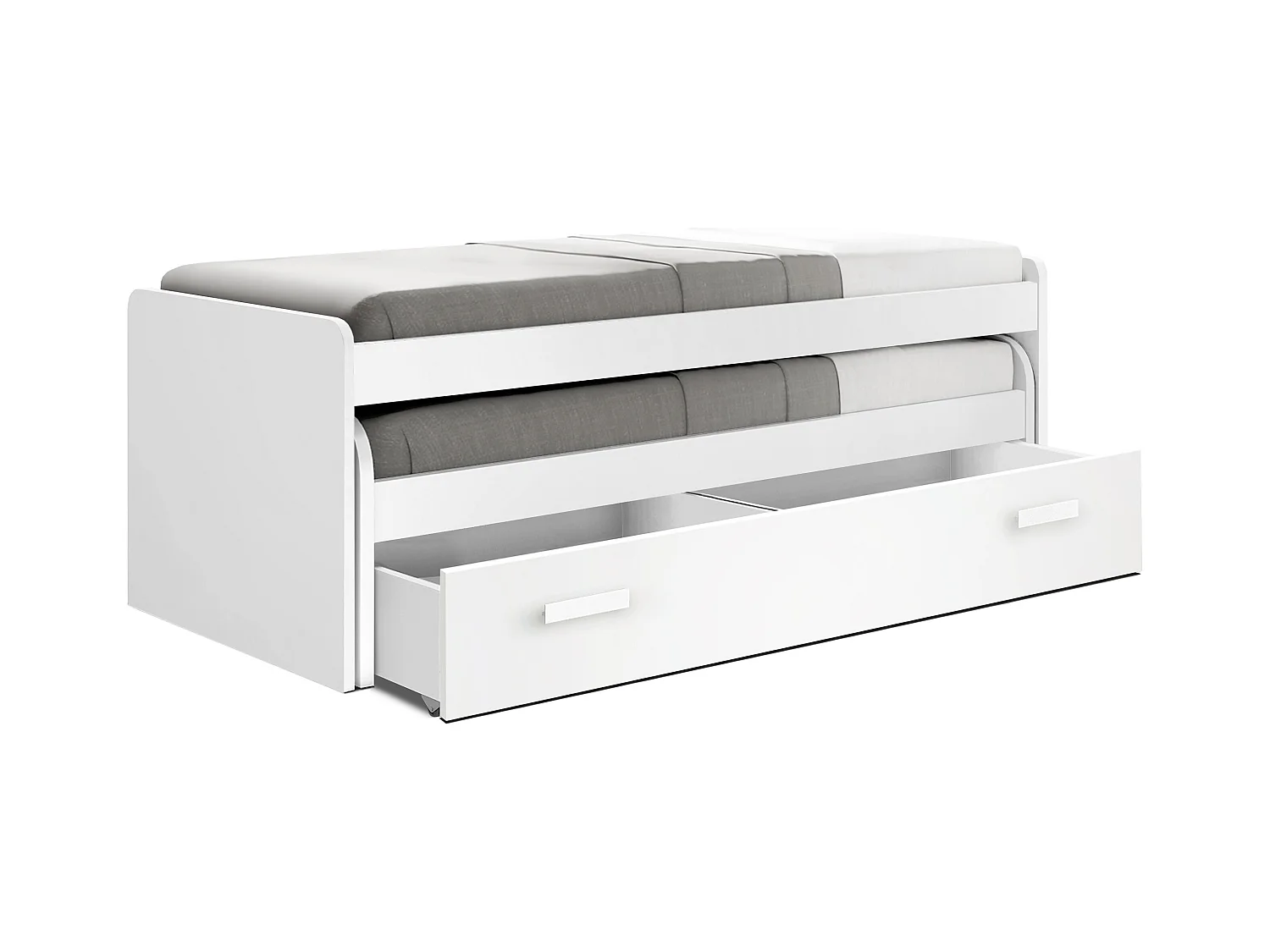 Lit Compact 90cm 73X201X100Cm Blanc