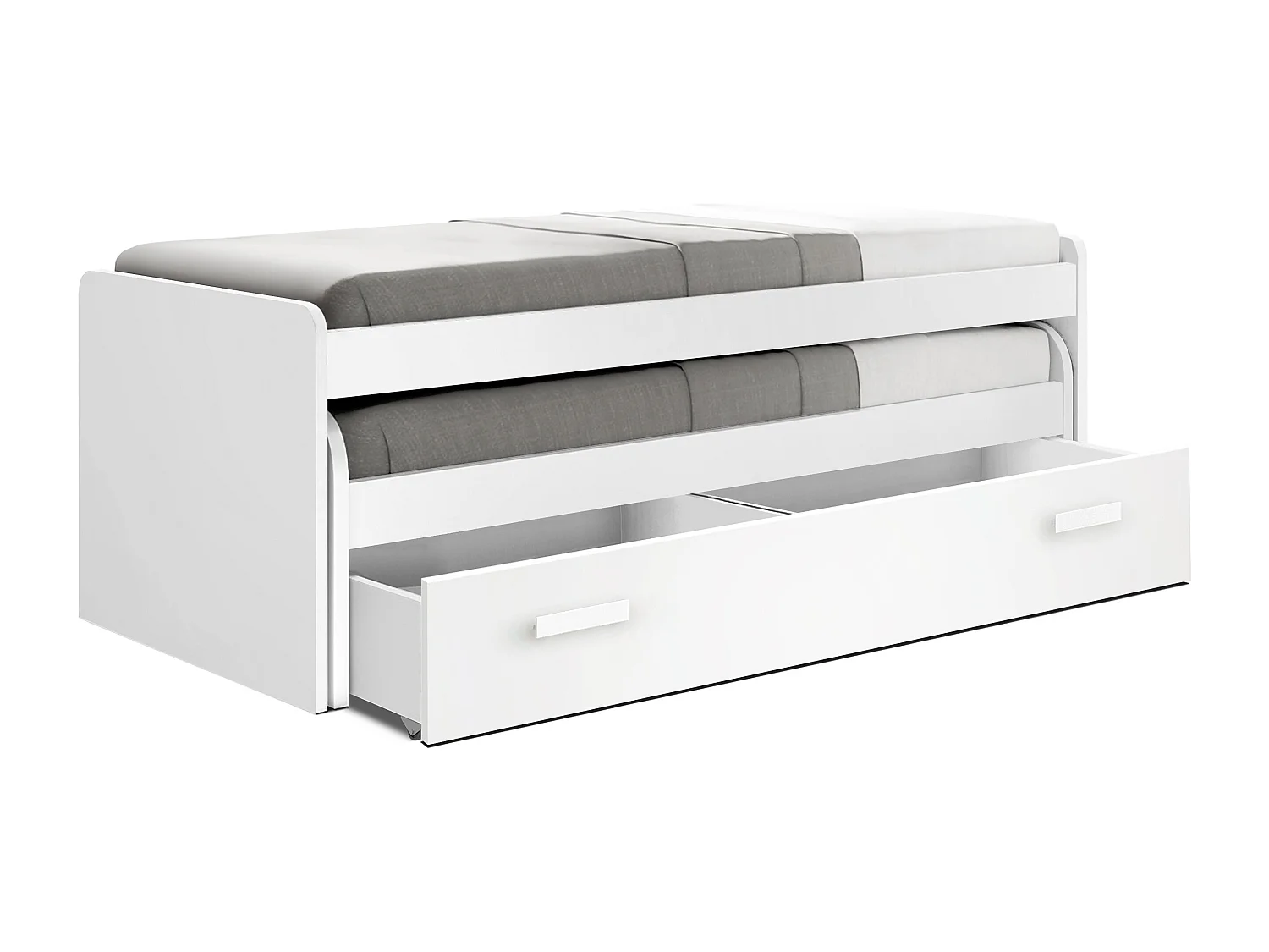 Lit Compact 90cm 73X201X100Cm Blanc