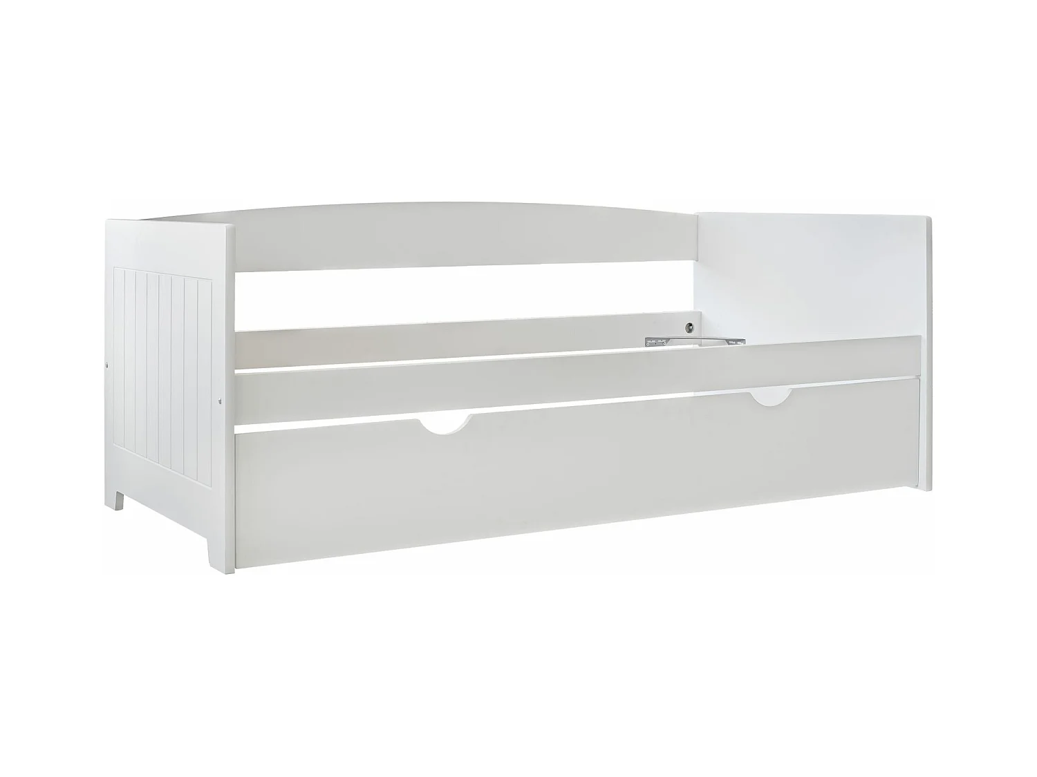 Cama de casal jovem lacada branca