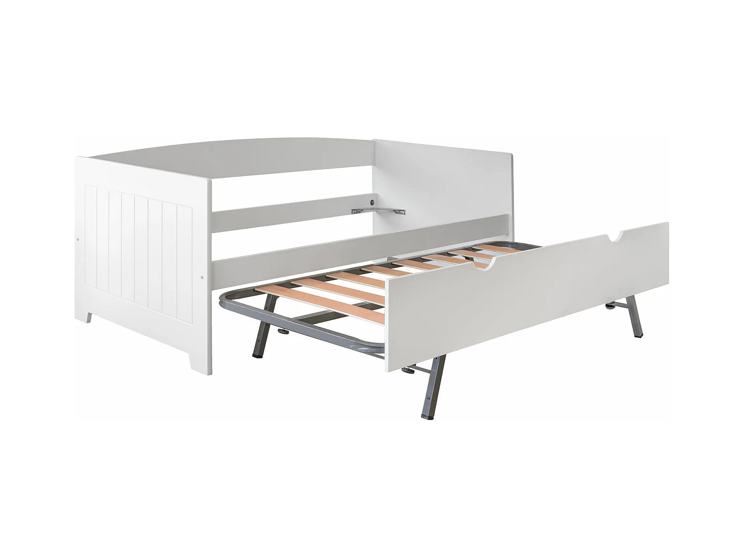 Cama de casal jovem lacada branca