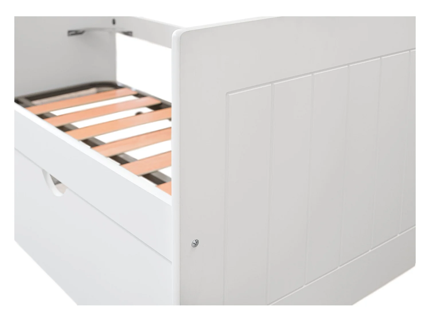 Cama de casal jovem lacada branca