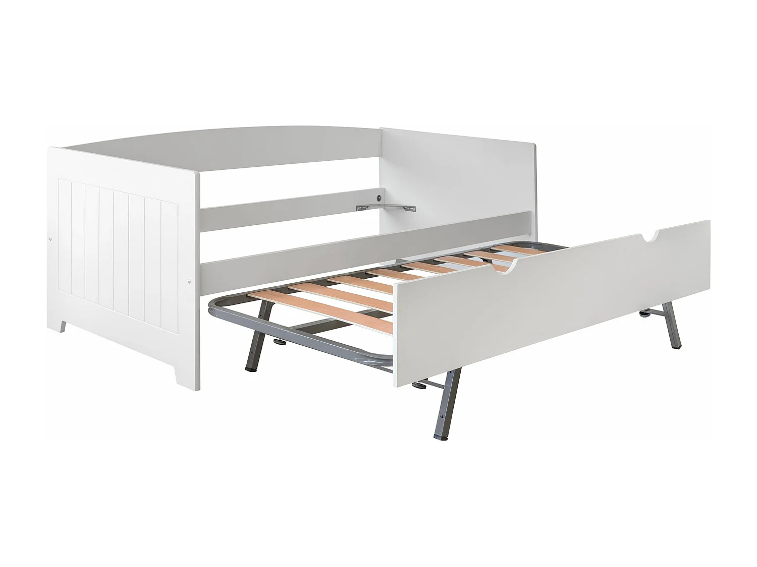 Lit Gigogne Jeune Double Laqué Blanc - Venprodin