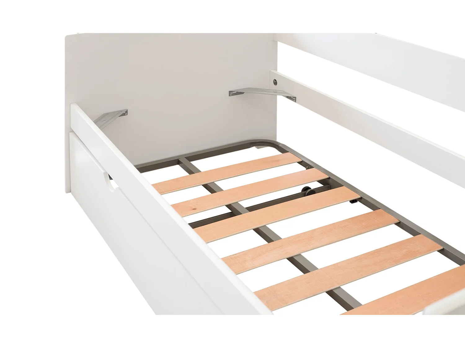 Lit Gigogne Jeune Double Laqué Blanc - Venprodin