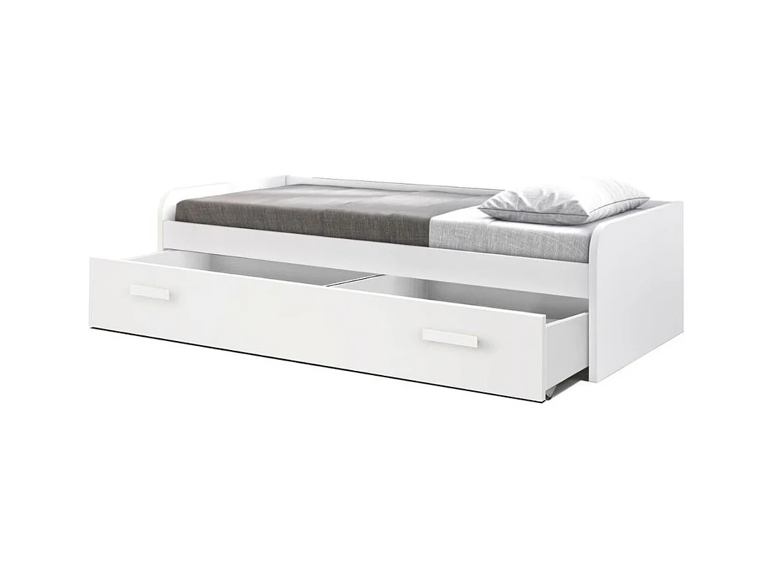 Lit Nid 90cm 54X201x113cm Blanc - Venprodin