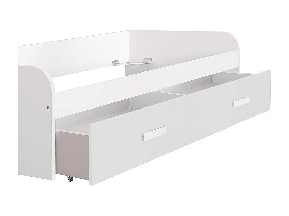Cama Gaveta - 90 Cm 54X190X98Cm - Branca