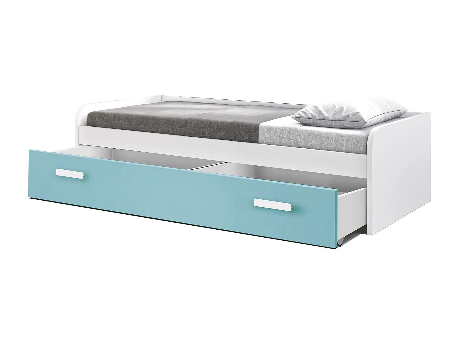 Lit Nid 90cm 54X201X113cm Blanc-Caraïbes - Venprodin