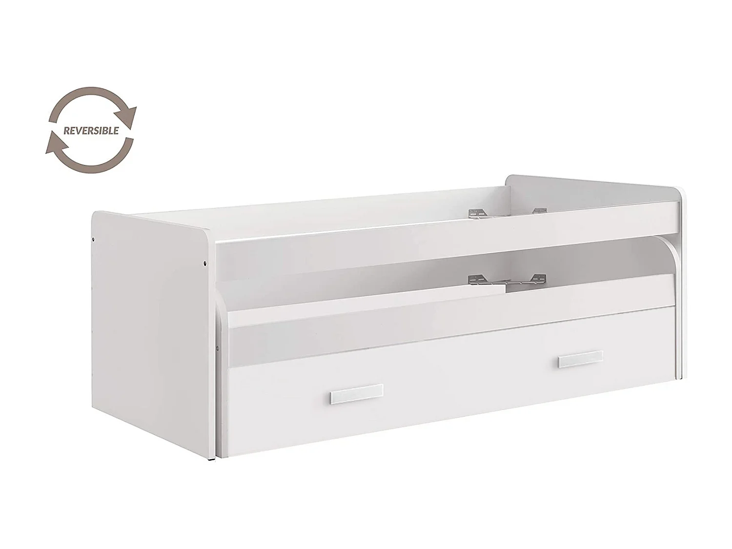 Cama Compacta - 105 Cm 73X201X115Cm - Branca