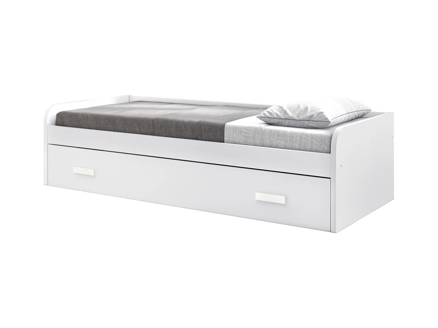 Cama Gaveta - 105 Cm 54X190X113Cm - Branca