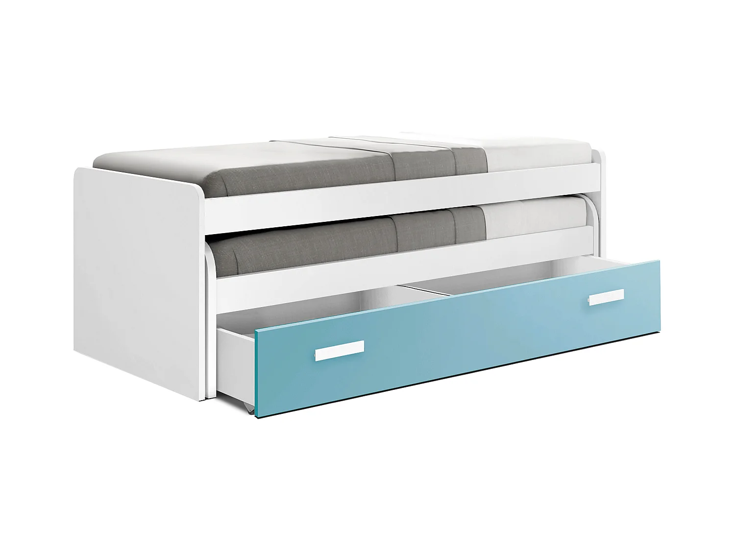 Cama Compacta - 105 Cm 73X201X115Cm - Branco-Caribe