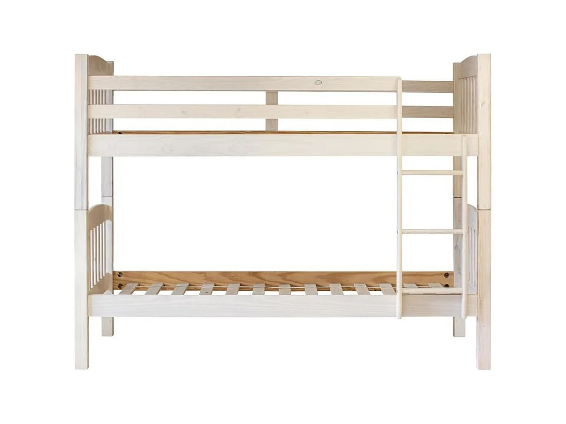 Litera Madera de Pino 156x205x100cm Blanco Lavado - Venprodin