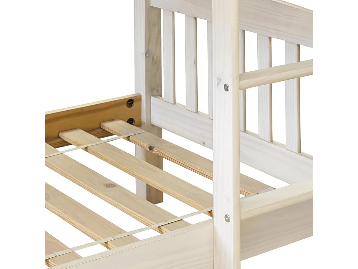 Beliche em Madeira Maciça de Pinho 156H x 205W x 100P - Branco Lavado