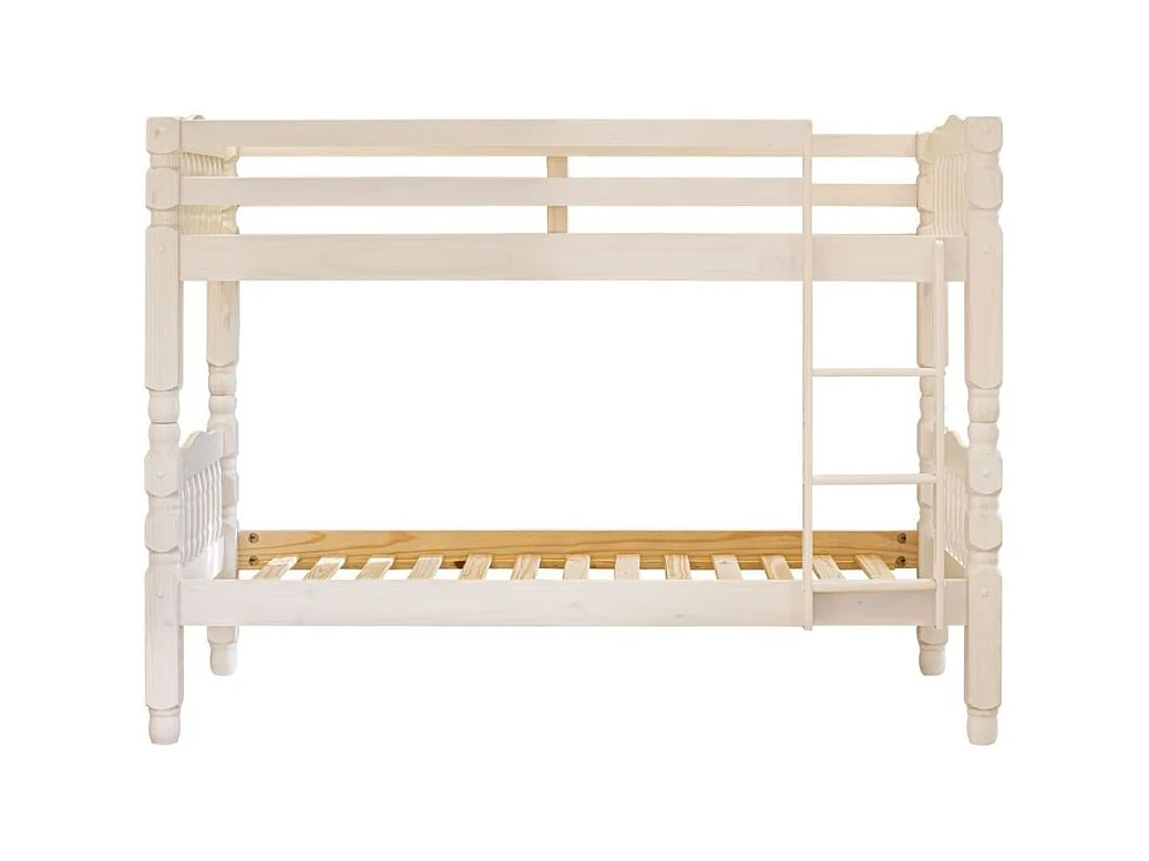 Litera Tree + colchones madera maciza blanco 156x205x100 cm