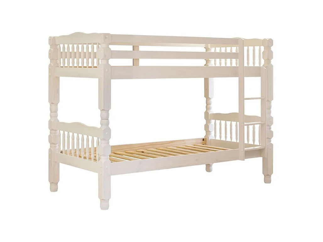 Litera Tree + colchones madera maciza blanco 156x205x100 cm