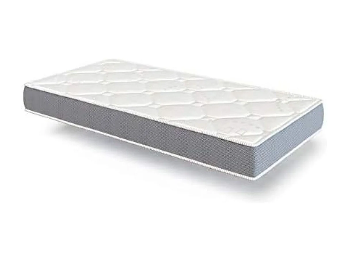 TURNED BUNK BUNK Youth Blanc + MATELAS A MÉMOIRE 20cm - Venprodin
