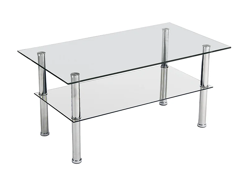 Mesa Centro Rectangular Cristal 43X90X50Cm - Venprodin