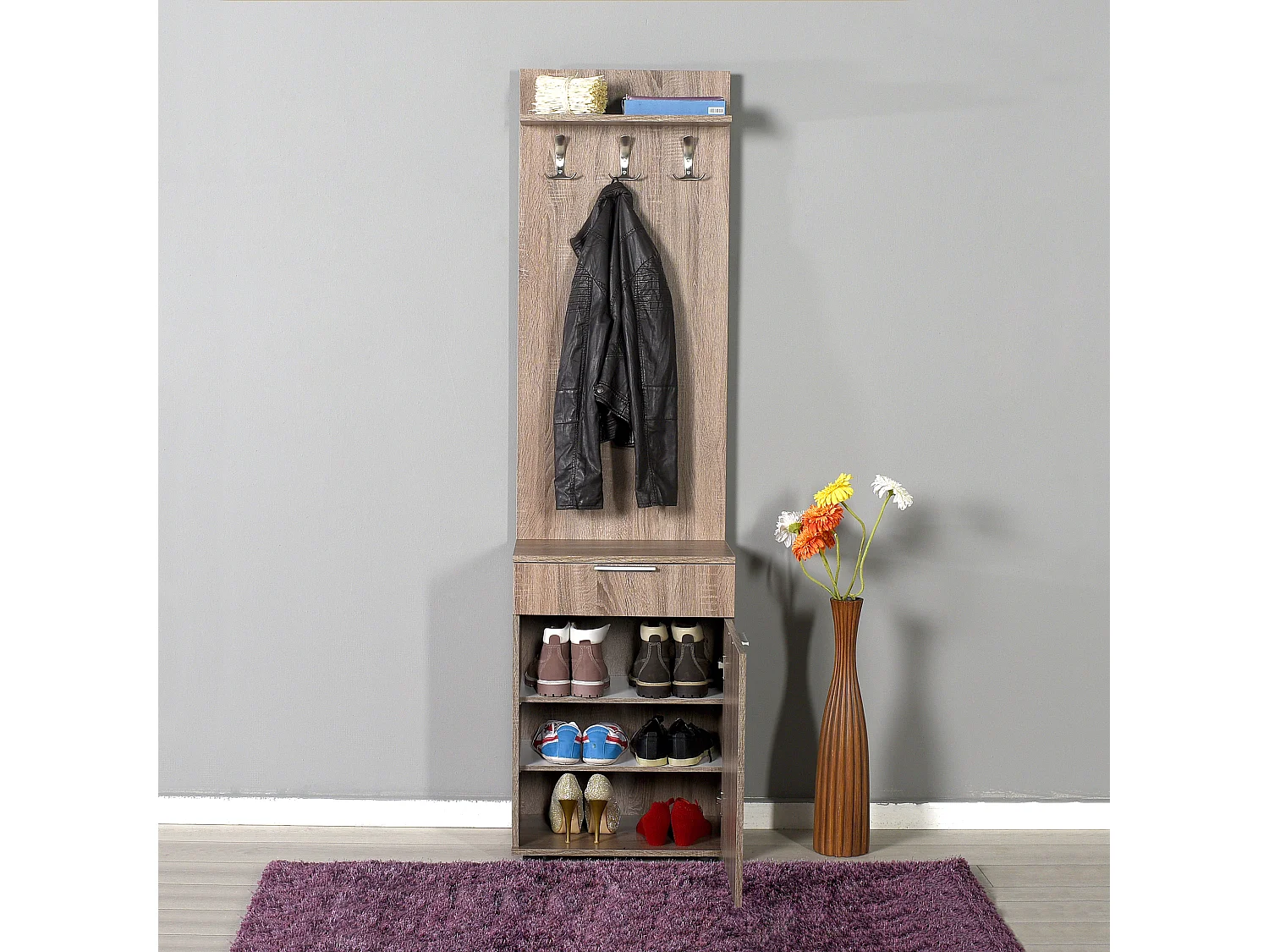 Hall 187X52X36Cm Chêne - Venprodin
