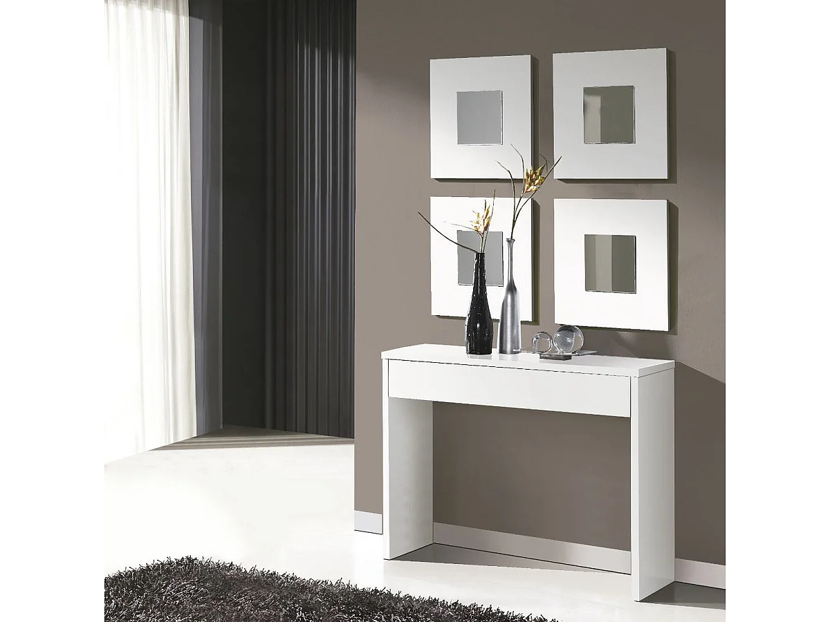 Consola 1 Cajon 76X100X30Cm Blanco - Venprodin