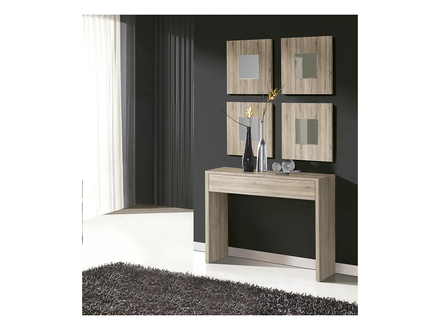 Console 1 Tiroir 76X100X30Cm Cambrien - Venprodin