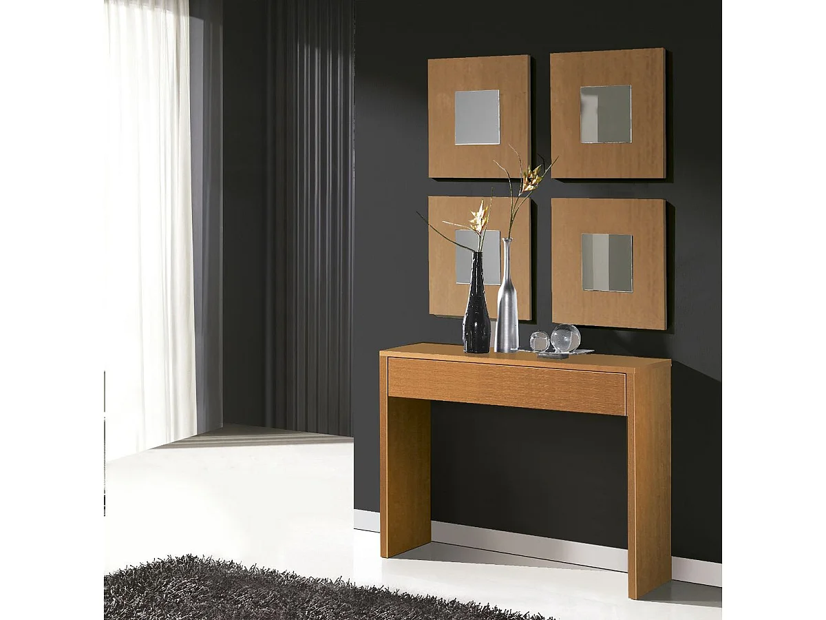 Console 1 Tiroir 76X100X30Cm Merisier - Venprodin