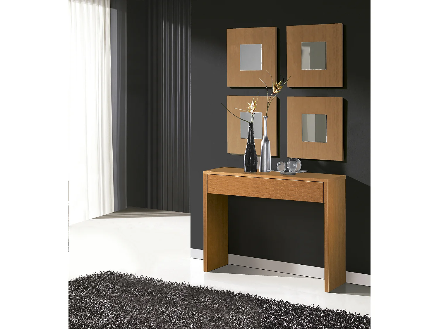 Consola - 1 Gaveta 76X100X30Cm - Cereja