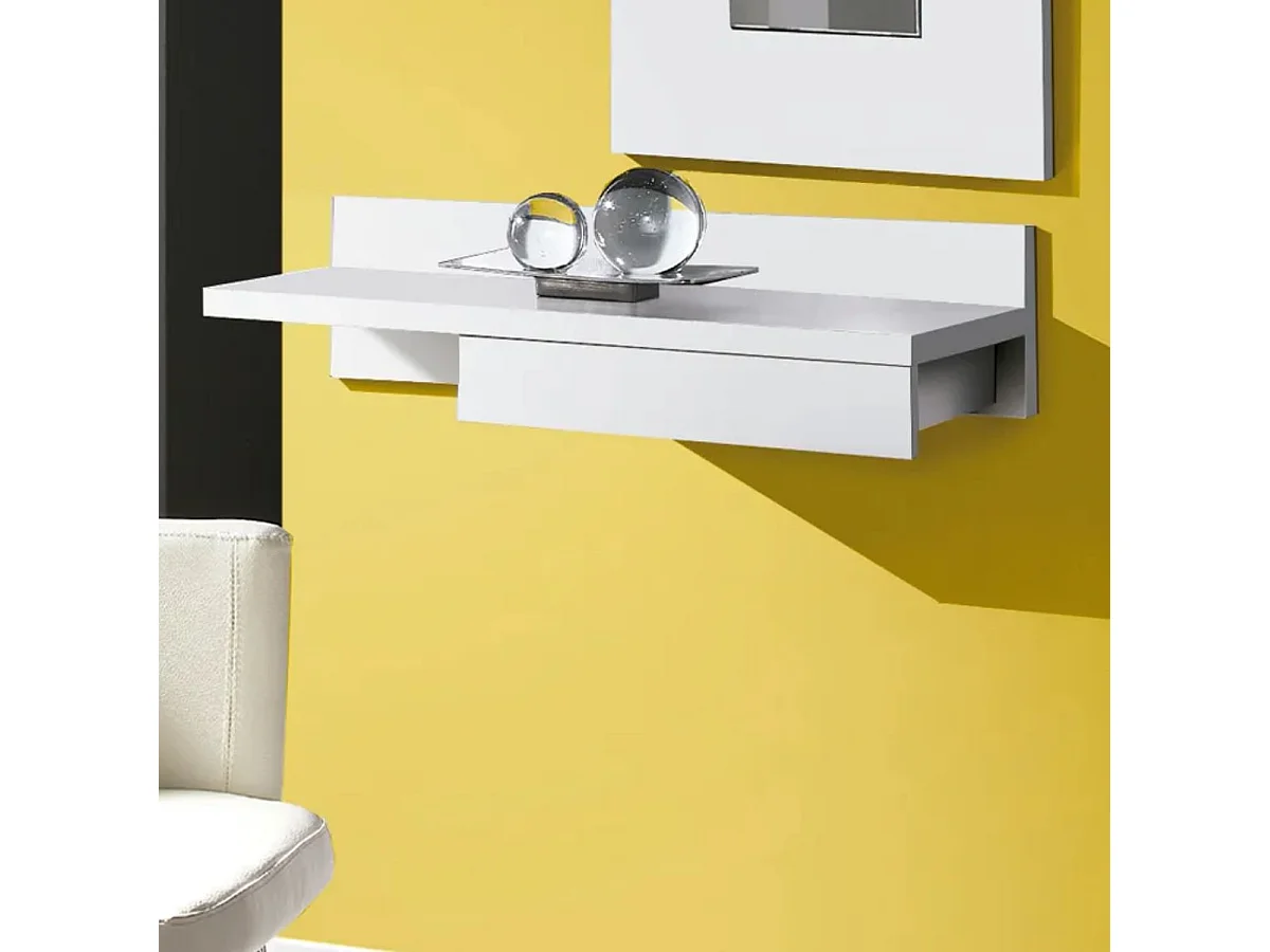 Console-Entrée 1 Tiroir 20X70X28Cm Blanc - Venprodin