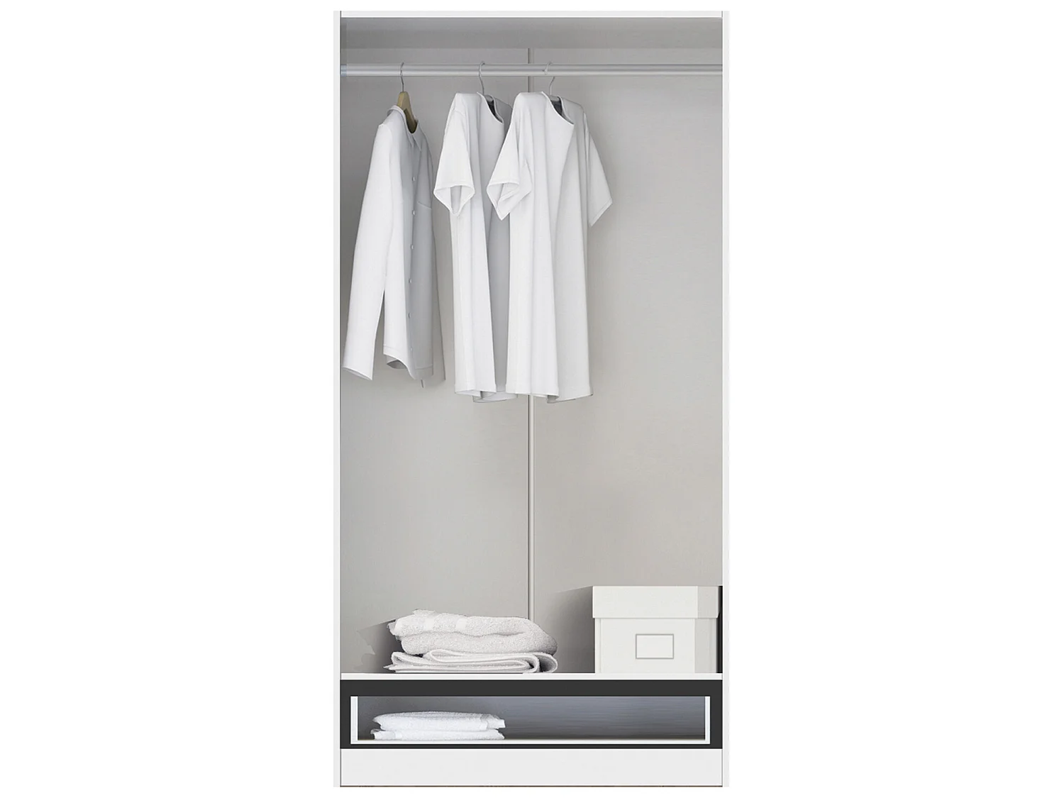 Armario4 Puertas 1 Cajon 200X102X51Cm Blanco-Capuchino - Venprodin