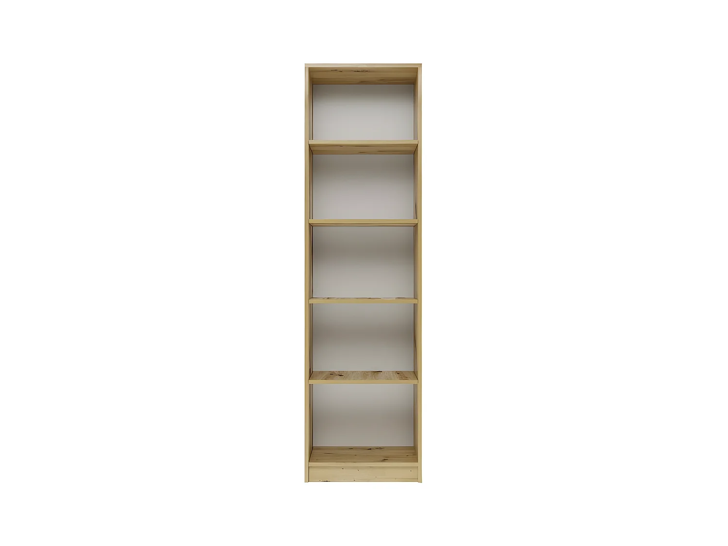 KAFFI - Bibliothèque style scandinave salon - 50x30x181 - 5 tablettes - Étagère à livres