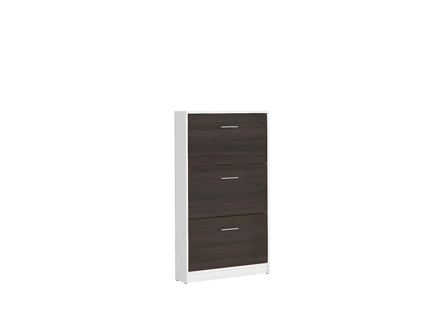AGATTA | Meuble à chaussures | Style scandinave | 120.5x70x17.5 cm | 3 Portes abattantes | Trois compartiments