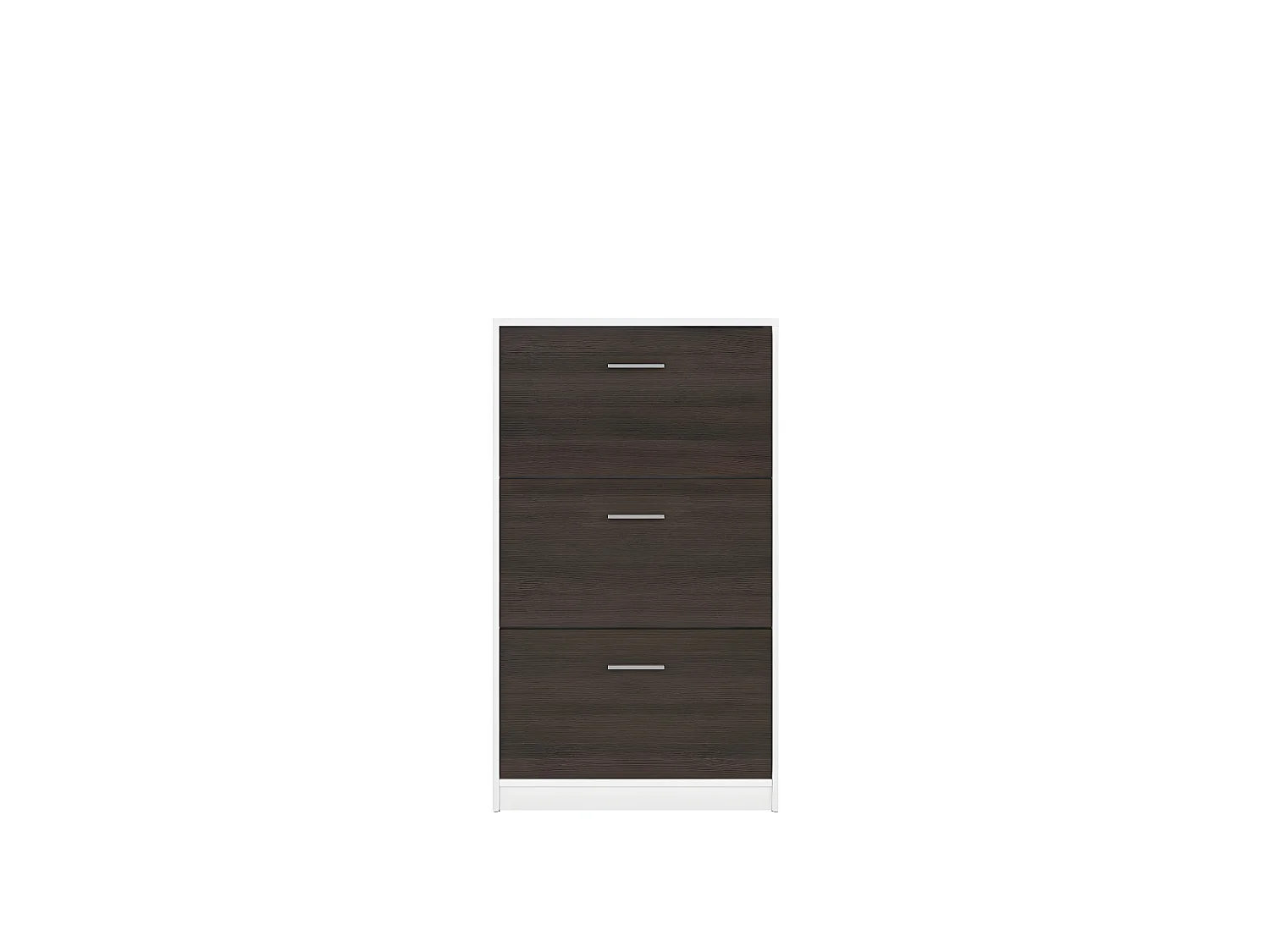 AGATTA | Meuble à chaussures | Style scandinave | 120.5x70x17.5 cm | 3 Portes abattantes | Trois compartiments