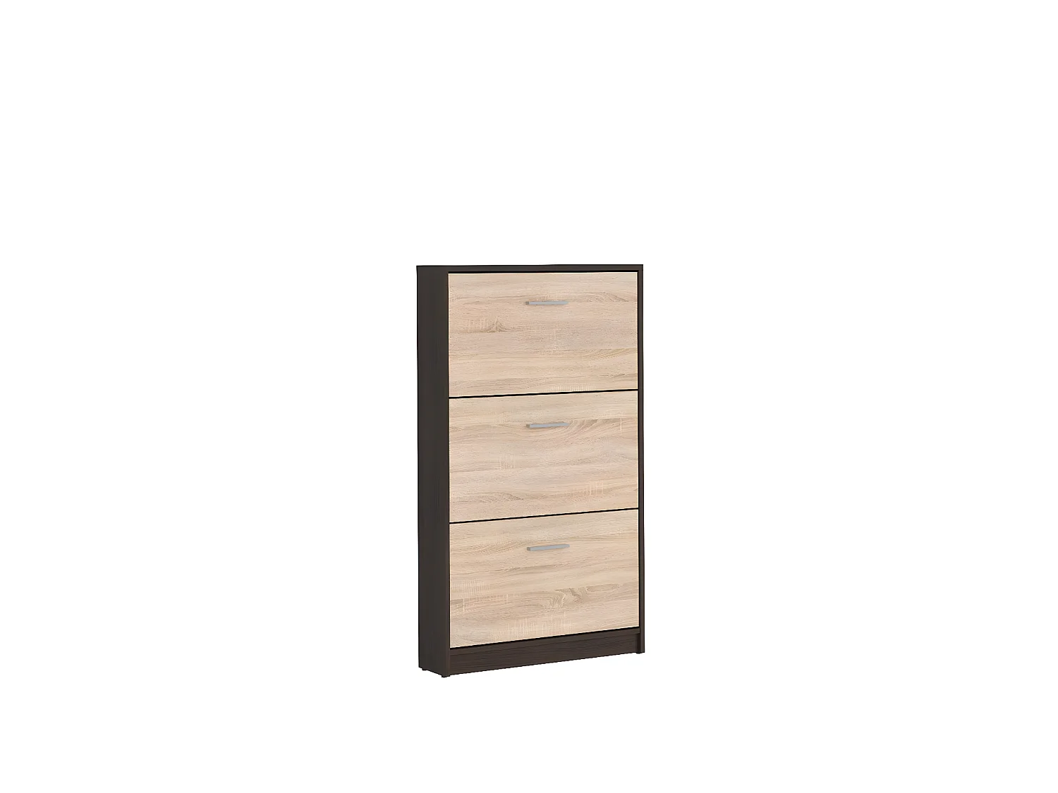 AGATTA | Meuble à chaussures | Style scandinave | 120.5x70x17.5 cm | 3 Portes abattantes | Trois compartiments