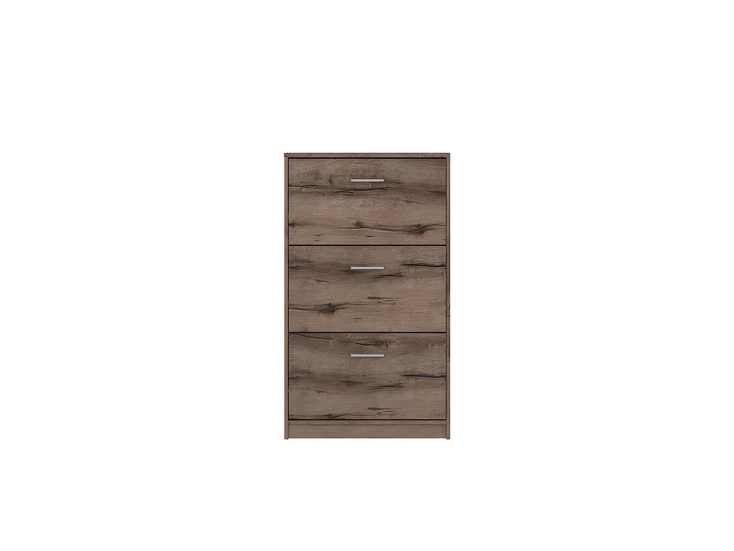 AGATTA - Meuble à chaussures style scandinave - 3 portes - 120.5x70x17.5 cm - Armoire chaussures