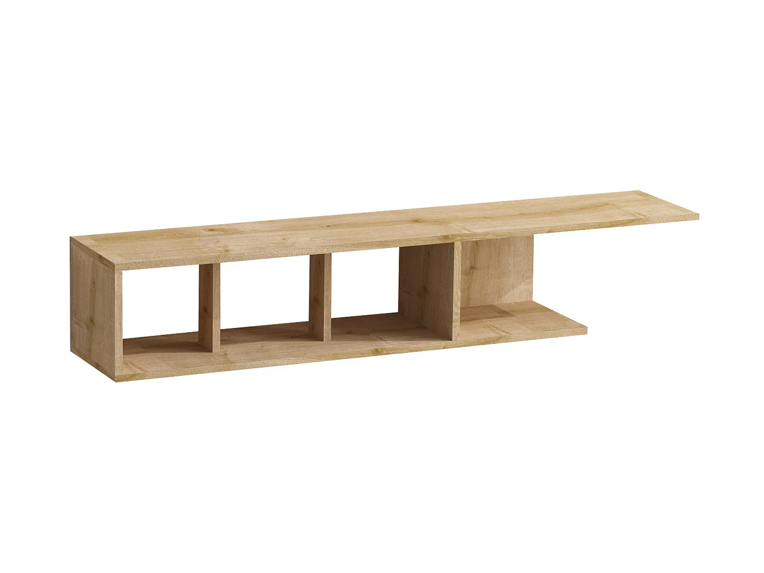 Mesa tv,100% tablero de aglomerado rechapado en melamina, color safiro roble