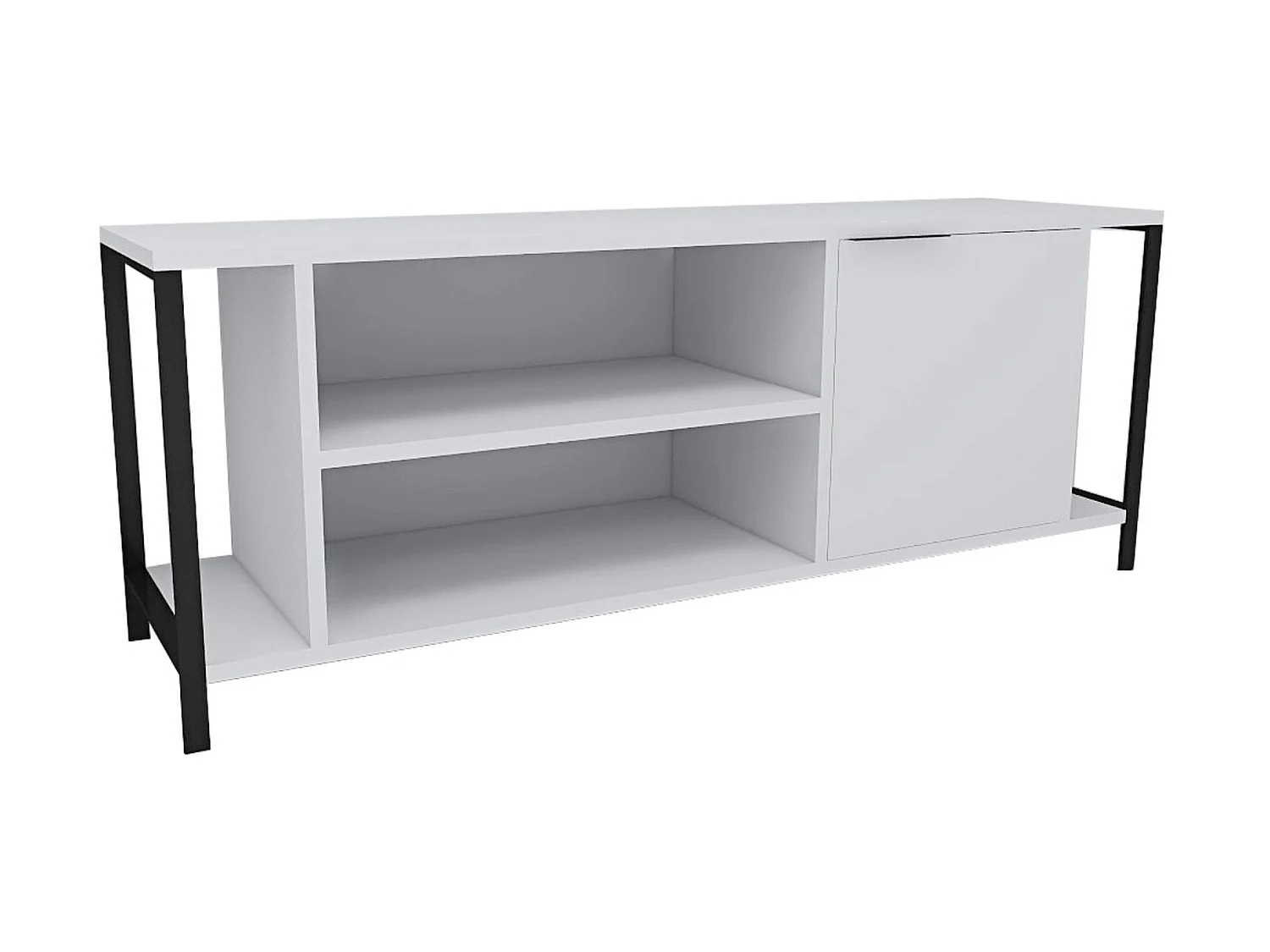 Mesa tv,100% tablero de aglomerado rechapado en melamina, color beyaz  negro