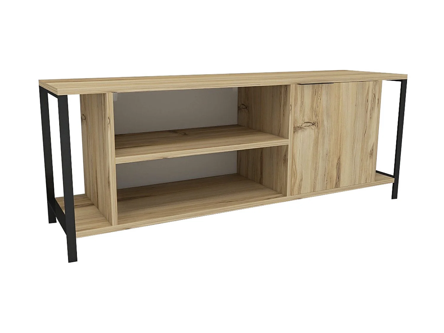 Mesa tv,100% tablero de aglomerado rechapado en melamina, color fieltro   negro