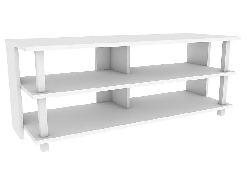 Mesa tv,100% tablero de aglomerado rechapado en melamina, color blanco