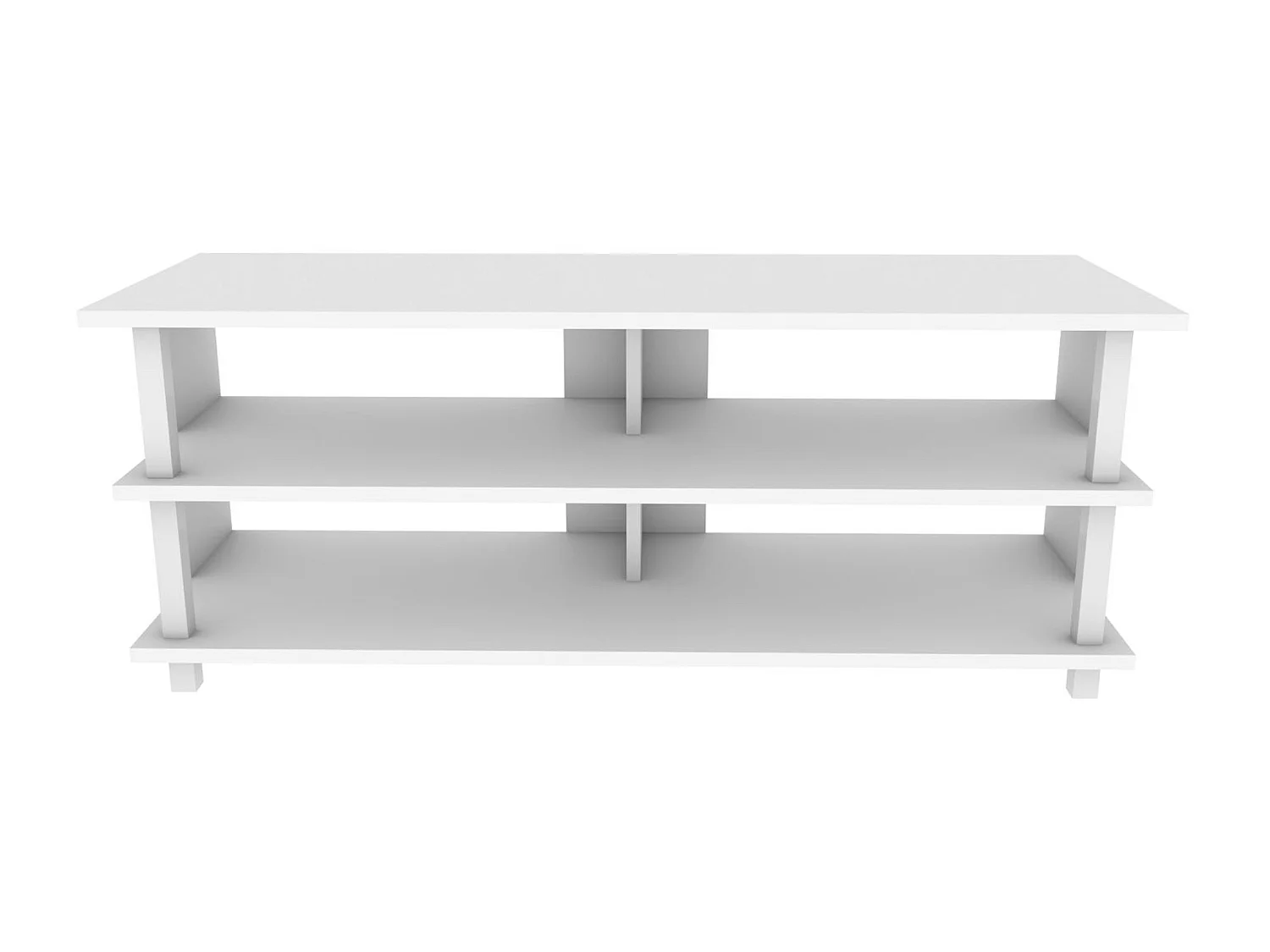 Mesa tv,100% tablero de aglomerado rechapado en melamina, color blanco