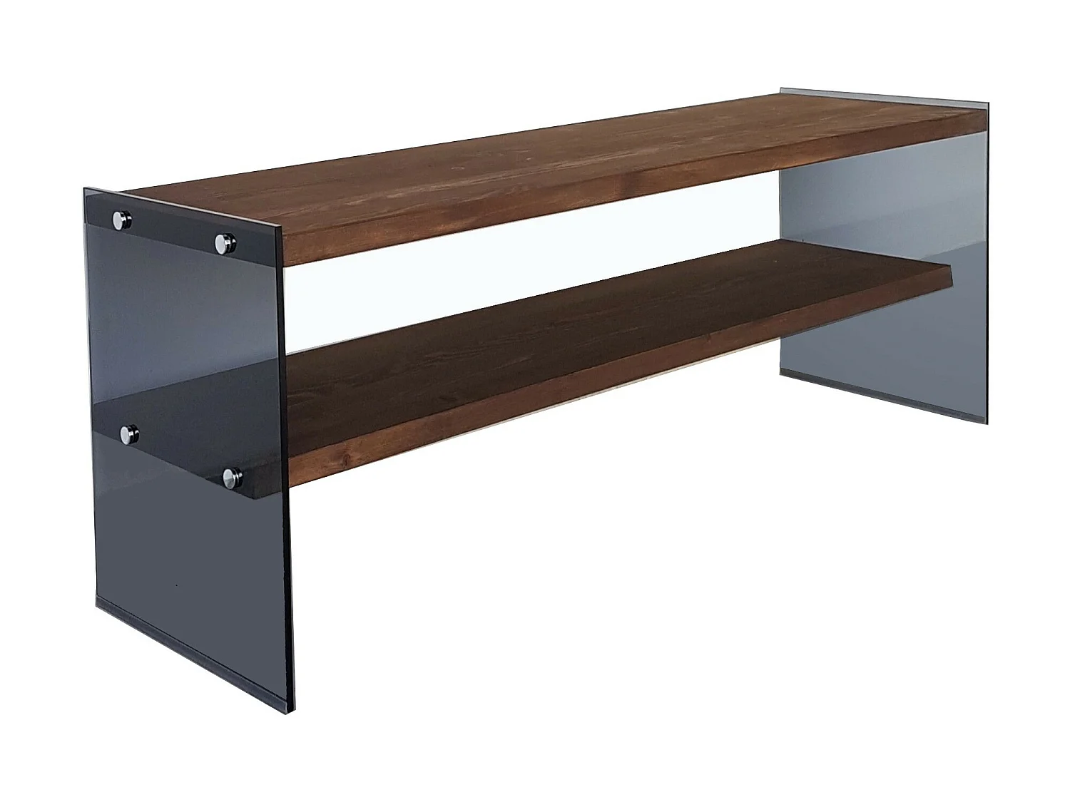 Meuble tv rhin design  en couleur nogal, 120x45x35cm