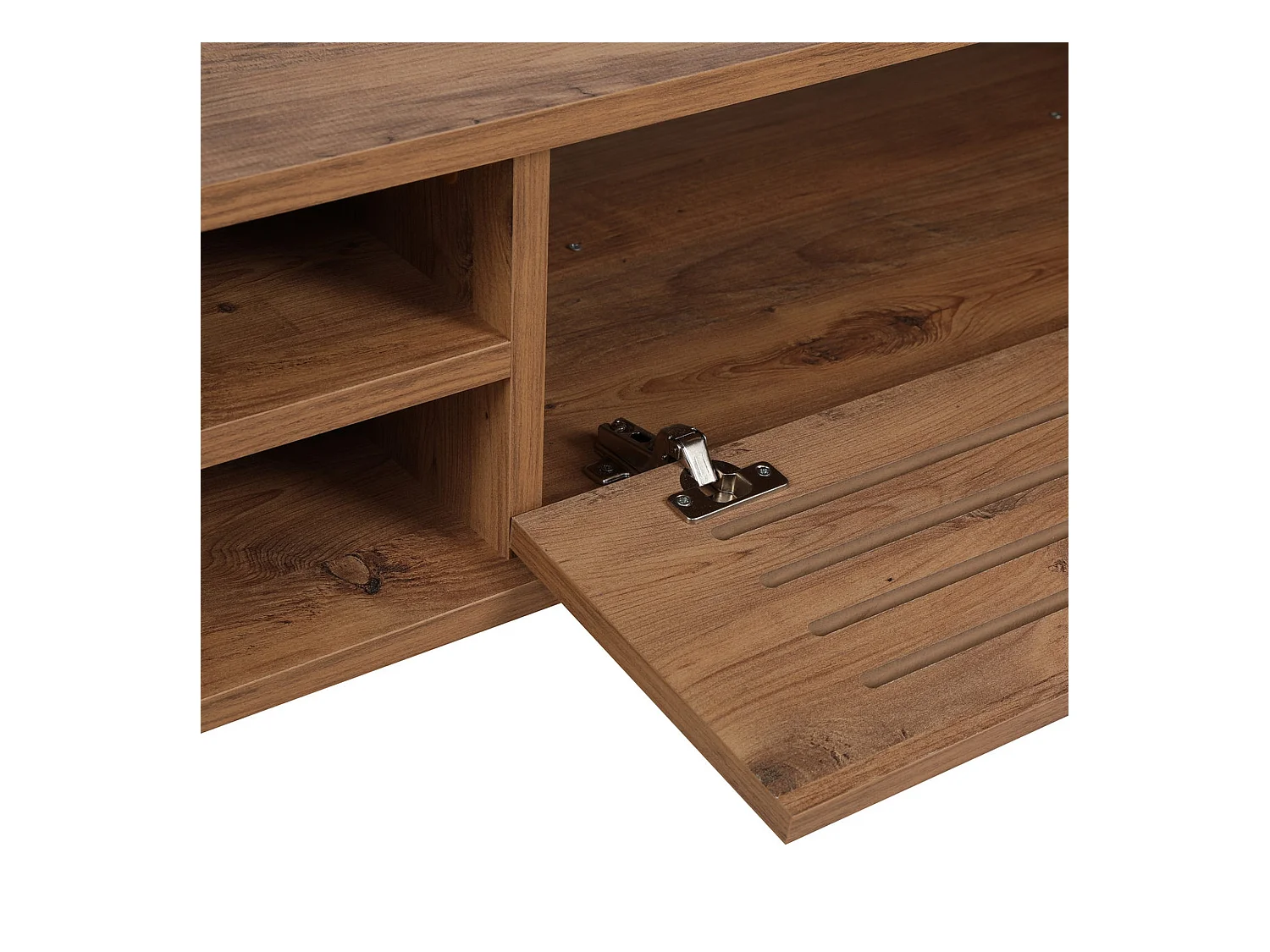 Mesa tv,100% tablero de aglomerado rechapado en melamina, color atlantic pino