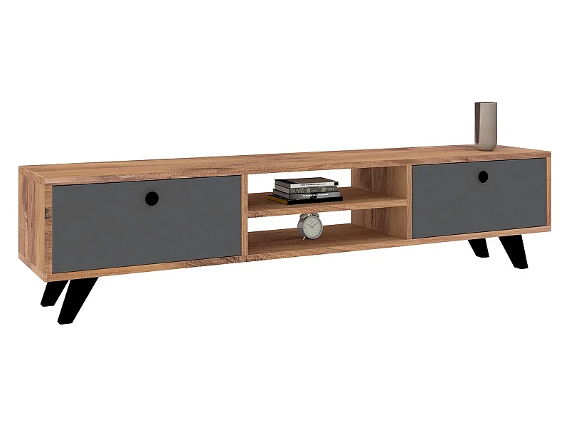 Mesa tv,100% tablero de aglomerado rechapado en melamina, color atlantic pino  antracita