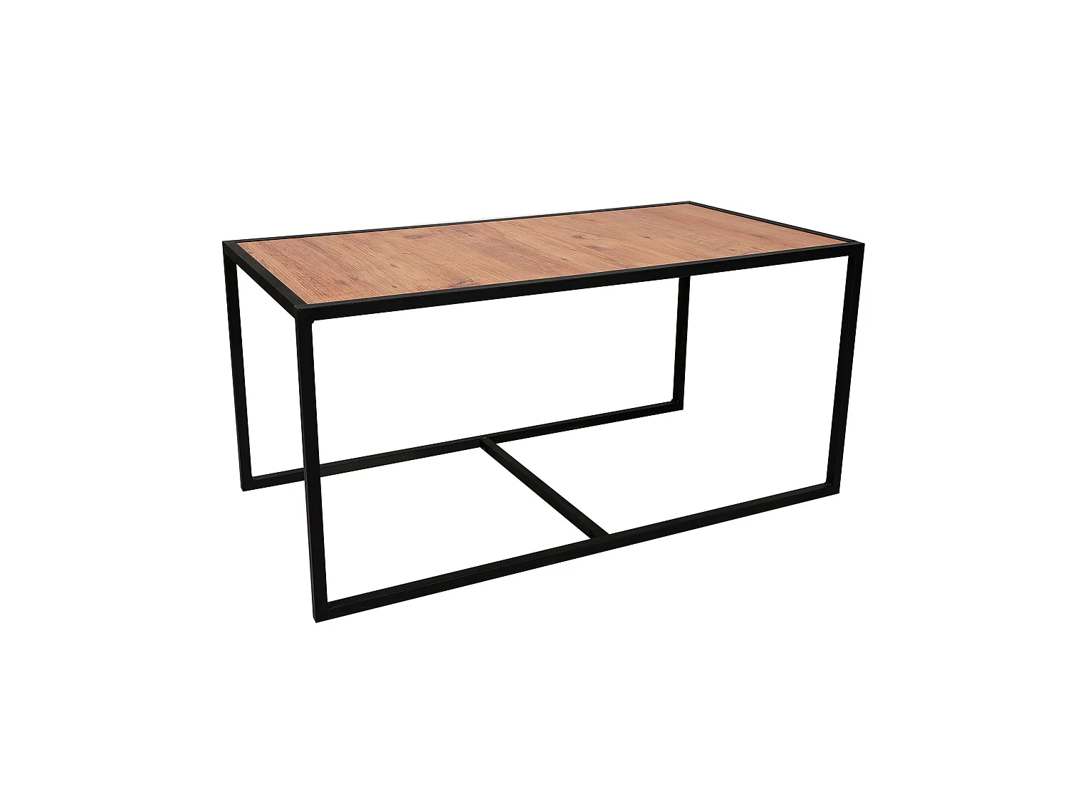 Tables basses orinoco dotée de pieds métalliquesen couleur nogal noir. 104x50x50cm