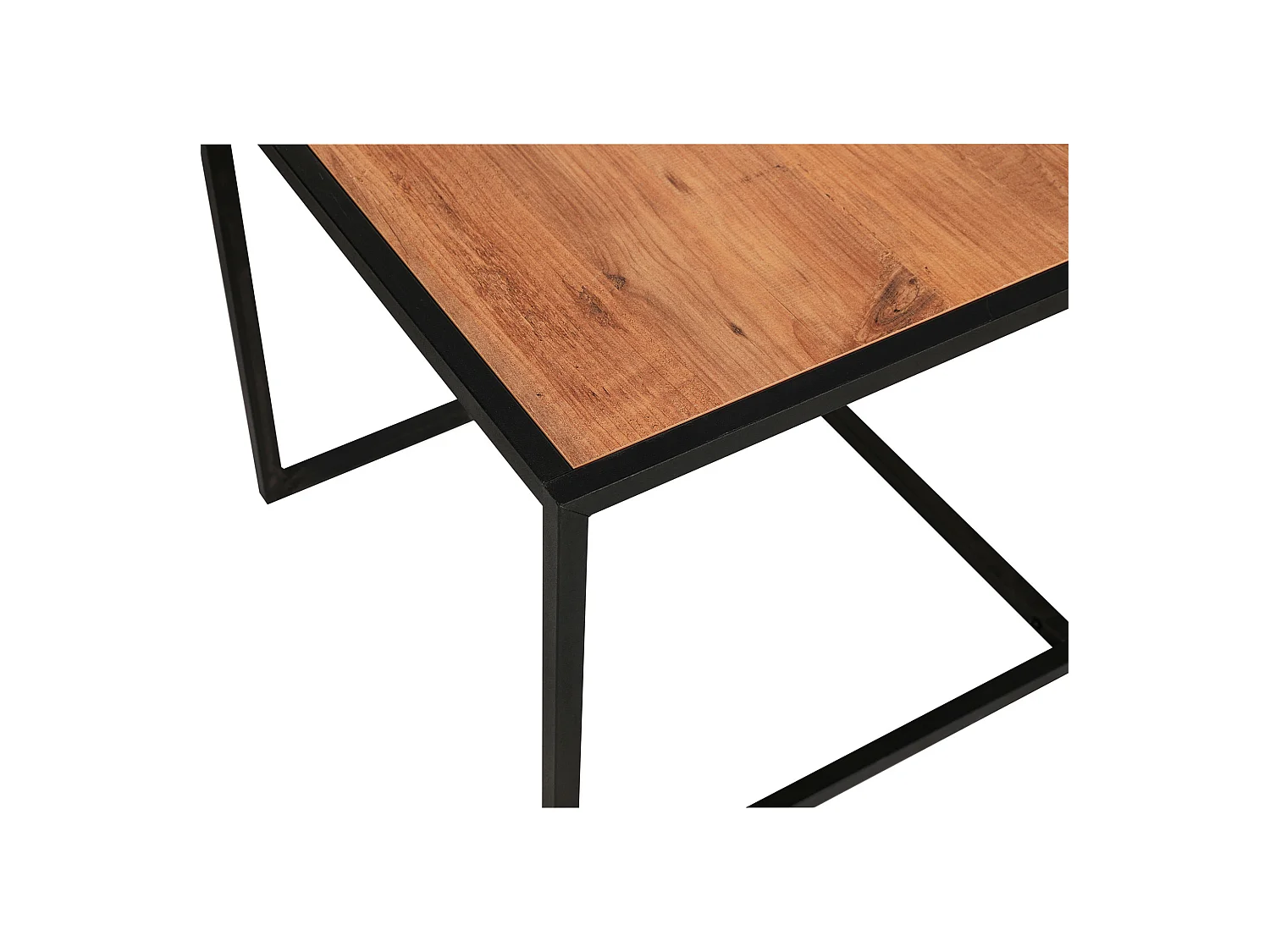 Tables basses orinoco dotée de pieds métalliquesen couleur nogal noir. 104x50x50cm